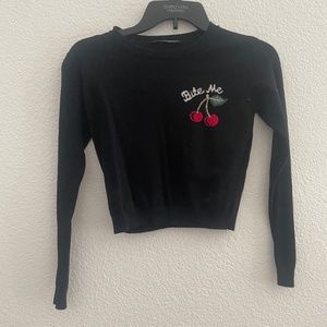 Brandy Melville cherry bite me sweater